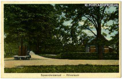 ansichtkaart: Hilversum, Spaanderswoud