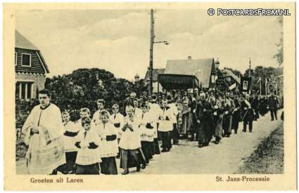 Laren NH, St. Jans-Processie ansichtkaart: Laren NH, St. Jans-Processie