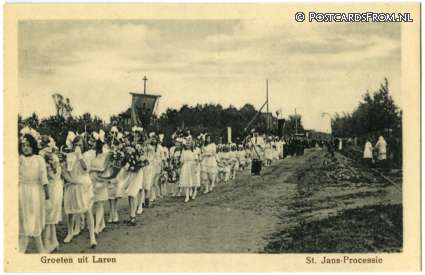 Laren NH, St. Jans-Processie ansichtkaart: Laren NH, St. Jans-Processie