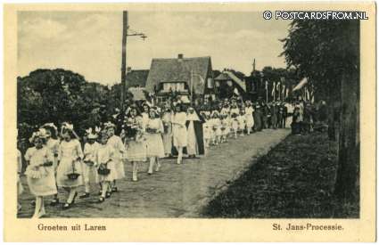 Laren NH, St. Jans-Processie ansichtkaart: Laren NH, St. Jans-Processie