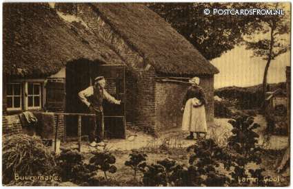 ansichtkaart: Laren NH, Buurpraatje
