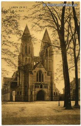 Laren NH, R.C. Kerk ansichtkaart: Laren NH, R.C. Kerk