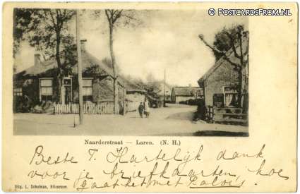 ansichtkaart: Laren NH, Naarderstraat