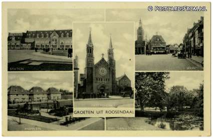 ansichtkaart: Roosendaal, Groeten uit