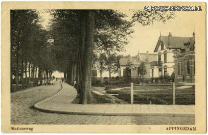 Appingedam, Stationsweg ansichtkaart: Appingedam, Stationsweg