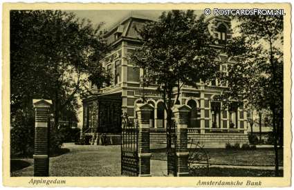 Appingedam, Amsterdamsche Bank ansichtkaart: Appingedam, Amsterdamsche Bank