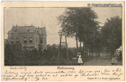 Appingedam, Stationsweg ansichtkaart: Appingedam, Stationsweg