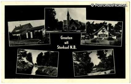 ansichtkaart: Sterksel, Groeten uit