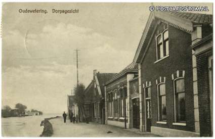 ansichtkaart: Oude Wetering, Dorpsgezicht