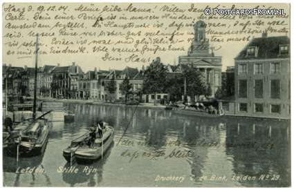 ansichtkaart: Leiden, Stille Rijn