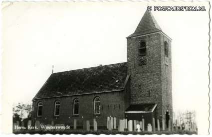 ansichtkaart: Wouterswoude, Herv. Kerk