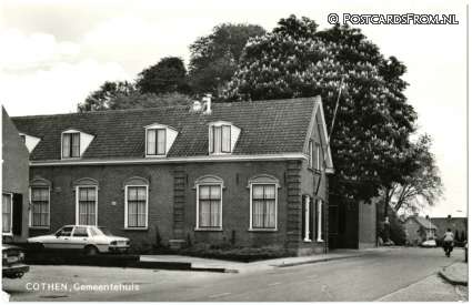 ansichtkaart: Cothen, Gemeentehuis