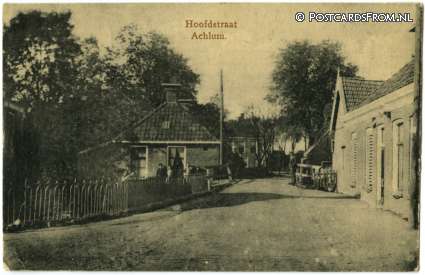 Achlum, Hoofdstraat ansichtkaart: Achlum, Hoofdstraat