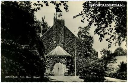 ansichtkaart: Enschede Lonneker, Ned. Herv. Kapel