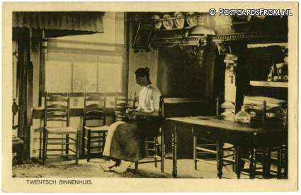 ansichtkaart: --, Twentsch Binnenhuis