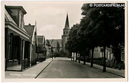 ansichtkaart: Wolvega, Kerkstraat