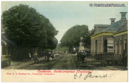 Oostwold Scheemda, Goldhoornstraat ansichtkaart: Oostwold Scheemda, Goldhoornstraat