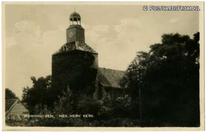 Hornhuizen, Ned. Herv. Kerk ansichtkaart: Hornhuizen, Ned. Herv. Kerk
