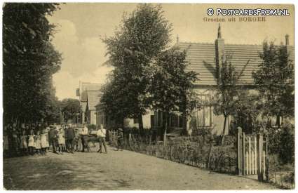 ansichtkaart: Borger, Groeten uit