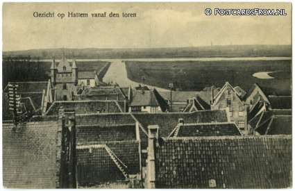 ansichtkaart: Hattem, Gezicht vanaf den toren