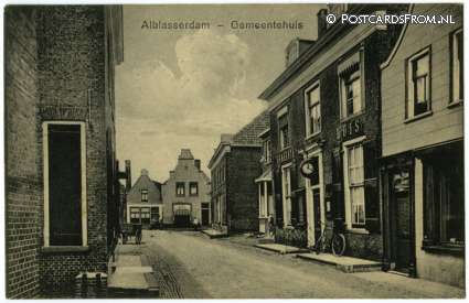 Alblasserdam, Gemeentehuis ansichtkaart: Alblasserdam, Gemeentehuis