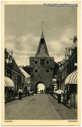 Elburg, Vispoort ansichtkaart: Elburg, Vispoort