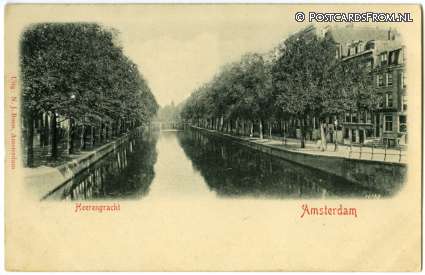 ansichtkaart: Amsterdam, Heerengracht. Reliefkaart