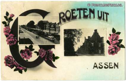 Assen, Groeten uit ansichtkaart: Assen, Groeten uit