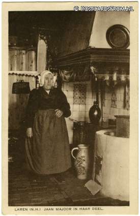 ansichtkaart: Laren NH, Jaan Majoor in haar deel
