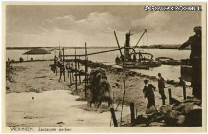 ansichtkaart: Wieringen, Zuiderzee werken