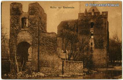 ansichtkaart: Santpoort, Ruine van Brederode