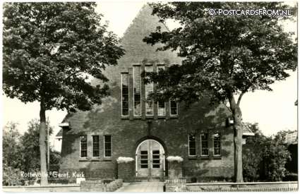 ansichtkaart: Rottevalle, Geref. Kerk