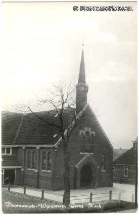 ansichtkaart: Wijnjewoude, Duurswoude. Geref. Kerk