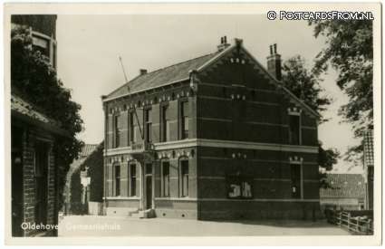 Oldehove, Gemeentehuis ansichtkaart: Oldehove, Gemeentehuis