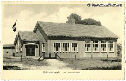 ansichtkaart: Hollandscheveld, Chr. Tuinbouwschool