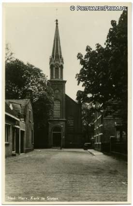 ansichtkaart: Sloten FR, Ned. Herv. Kerk