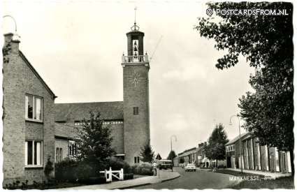 ansichtkaart: Marknesse, Sluis. Kerk