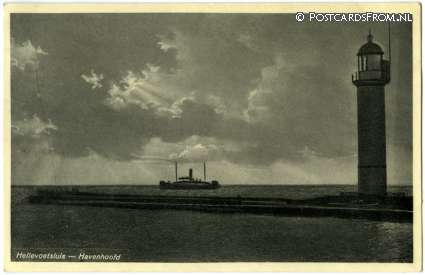 ansichtkaart: Hellevoetsluis, Havenhoofd