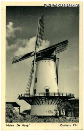 Ouddorp, Molen 'De Hoop' ansichtkaart: Ouddorp, Molen 'De Hoop'