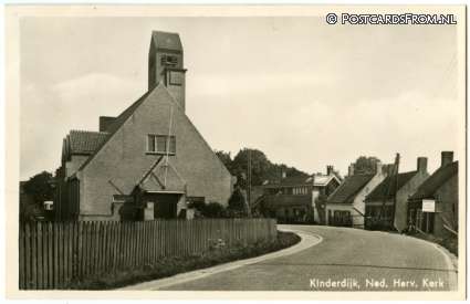 ansichtkaart: Kinderdijk, Ned. Herv. Kerk