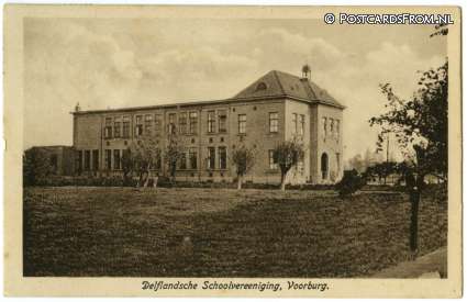 ansichtkaart: Voorburg, Delflandsche Schoolvereeniging