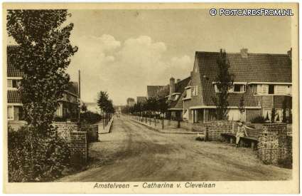 ansichtkaart: Amstelveen, Catharina v. Clevelaan
