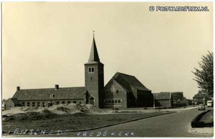 ansichtkaart: Enschede, Vredekerk