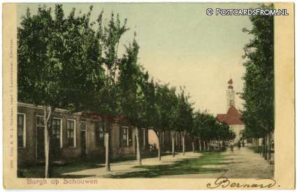 Burgh-Haamstede, Burgh. ansichtkaart: Burgh-Haamstede, Burgh.