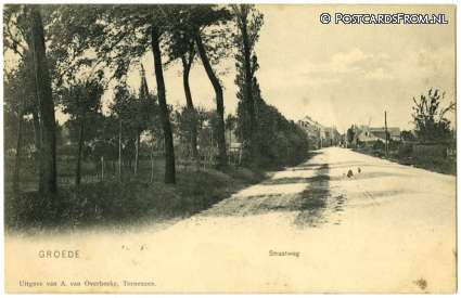 ansichtkaart: Groede, Straatweg