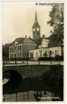 Middenbeemster, Brug en Kerk ansichtkaart: Middenbeemster, Brug en Kerk