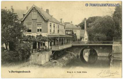 ansichtkaart: 's-Hertogenbosch, Brug b.d. Oude Dieze