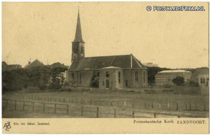 ansichtkaart: Zandvoort, Protestantsche Kerk