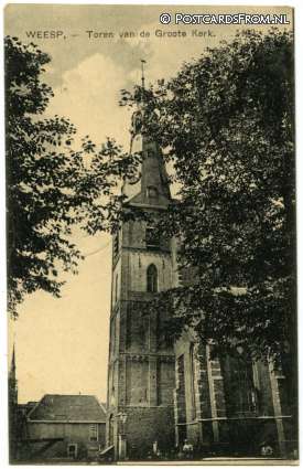 Weesp, Toren van de Groote Kerk ansichtkaart: Weesp, Toren van de Groote Kerk