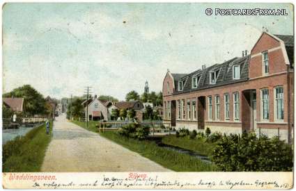 ansichtkaart: Waddinxveen, Rijweg